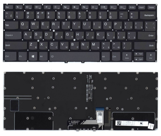 Клавиатура для ноутбука Lenovo Yoga C930-13IKB черная