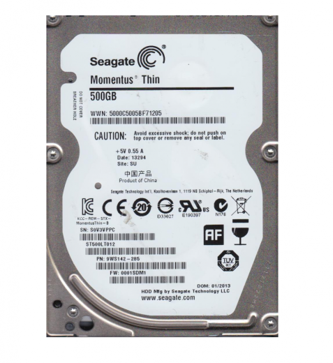 Жесткий диск HDD SATA Seagate 500Gb из ноутбука