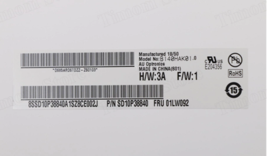 Матрица для Lenovo ThinkPad T480 T480s B140HAK01.0 подходит для NV140FHM-T00 R140NWF5 R1 R140NWF5 R6 сенсорный ЖК-экран 1920*1080 IPS 40 контактов для 14,0 