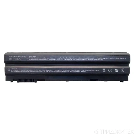 Аккумулятор для ноутбука Dell Latitude E5420, E5430, E5520, E5530, E6420, E6520, E6530, Inspirion 5520, 7520, 7720, Vostro 3360, 3460, 3560, 11.1 В, 5400 мАч