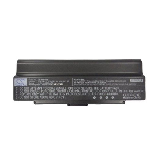 Аккумулятор CameronSino CS-BPL9HB для ноутбука Sony AIO VGN-AR760, VAIO PCG-5G1L, 11.1В, 6600 мАч, Li-ion, черный