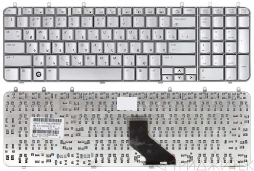 Клавиатура для ноутбука HP Pavilion DV7-1000 серебряная