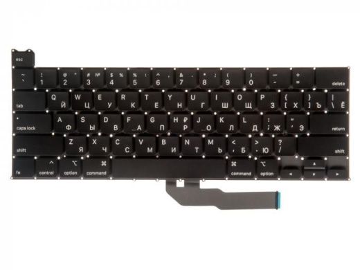 Клавиатура Apple Macbook Pro 13" A2251, Black, Small Enter, RU