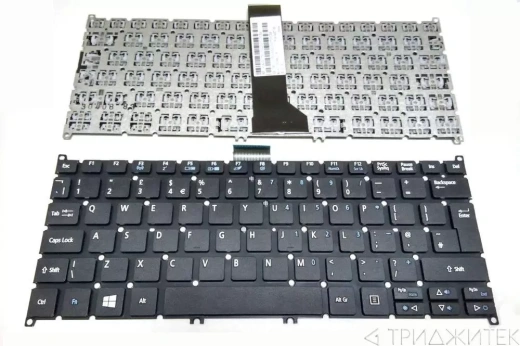 Клавиатура для ноутбука Acer Aspire E11,E3-111, ES1-111, ES1-111M, V5-122, V5-122P, V5-171, V5-132P, V3-331, V3-371, V3-372 чёрная