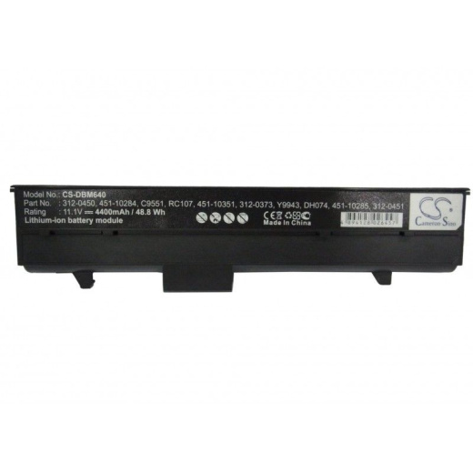 Аккумулятор CameronSino CS-DBM640 для ноутбука Dell Inspiron 630M, Inspiron 640M, 11.1В, 4400 мАч, Li-ion, черный