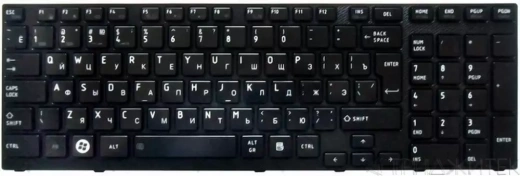 Клавиатура для ноутбука Toshiba P750 P755, черная
