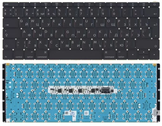 Клавиатура для ноутбука Apple MacBook 12" A1534 2016+ Big Enter, черная