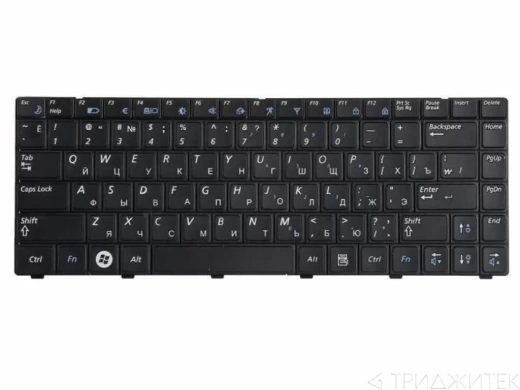 Клавиатура для ноутбука Samsung R513, R515, R518, R520, R522, черная, горизонтальный Enter