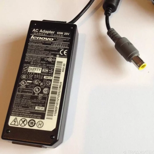 Блок питания (зарядное) для ноутбука Lenovo 20 В, 3.25 А, 65 Вт (оригинал)