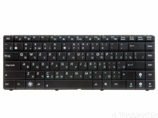 Клавиатура для ноутбука Asus K40, X8, F82, P80, P81, черная, горизонтальный Enter