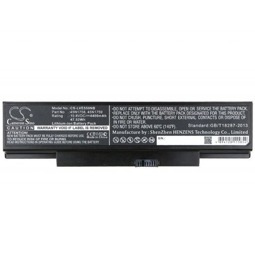 Аккумулятор CameronSino CS-LVE550NB для ноутбука Lenovo E560-0KCD, E560-0QCD, 10.8В, 4400 мАч, 47.52 Вт, Li-ion, черный