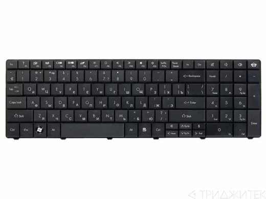 Клавиатура для ноутбука Packard Bell EasyNote LE11, TE11, LE11BZ, TE11BZ, TE11HC, TE69KB, TE69HW, LE69KB, TE69BM, TE69CX, черная, горизонтальный Enter