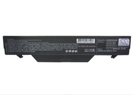 Аккумулятор CameronSino CS-HP4510HB для ноутбука HP Probook 4510s, ProBook 4510s/CT, 14.4В, 6600 мАч, 95.04 Вт, Li-ion, черный