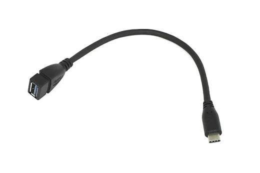 Переходник Type-C на USB 3.0 OTG кабель 25см черный