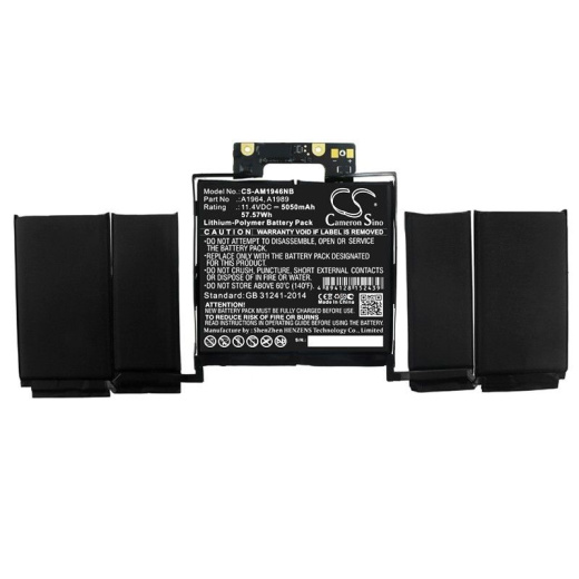 Аккумулятор CameronSino CS-AM1946NB для ноутбука Apple MacBook Pro 2.3 GHZ Core I5, 11.4В, 5050 мАч, 57.57 Вт, Li-Polymer, черный
