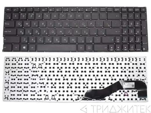 Клавиатура для ноутбука Asus X540, R540, X540L, X540LA, X540CA, X540SA чёрная, без рамки