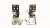 Петли экрана (LCD HINGE) коплект R+L для Asus K46CA, K46CB, K46CM
