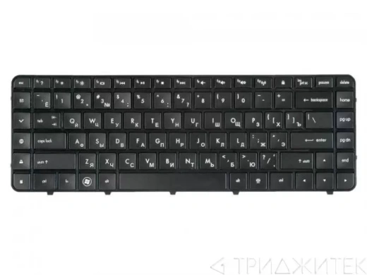Клавиатура для ноутбука HP Pavilion dv6-3000 черная, с рамкой, горизонтальный Enter