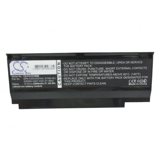 Аккумулятор CameronSino CS-FU1010NB для ноутбука Fujitsu CWOAO, M1010, M1010, 14.4В, 2200 мАч, 31.68 Вт, Li-ion, черный