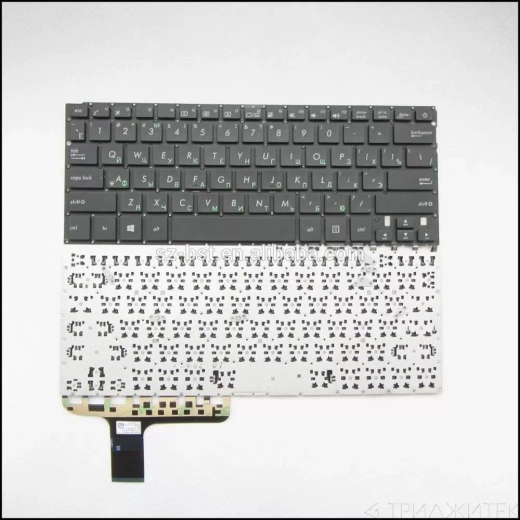 Клавиатура для ноутбука Asus UX305 черная, верхняя панель в сборе