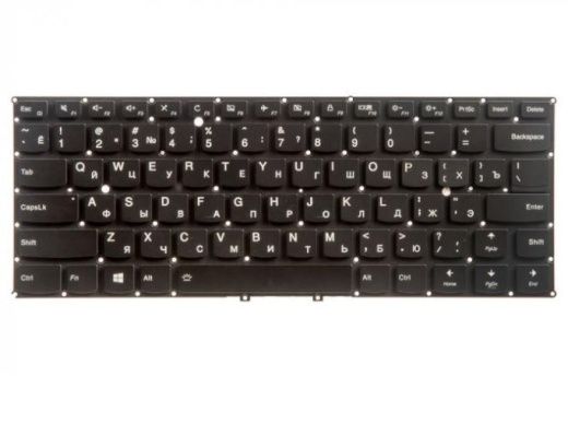 Клавиатура для ноутбука Lenovo Yoga 5 pro, Yoga 910, Yoga 910, Yoga 910-13ISK 910-13IKB черная без рамки с подсветкой