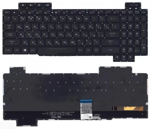 Клавиатура для ноутбука Asus ROG Strix GL503VS черная, с подсветкой