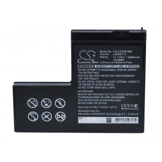 Аккумулятор CameronSino CS-LVY651NB для ноутбука Lenovo IdeaPad Y650, 11.1В, 3600 мАч, 39.96 Вт, Li-ion, черный