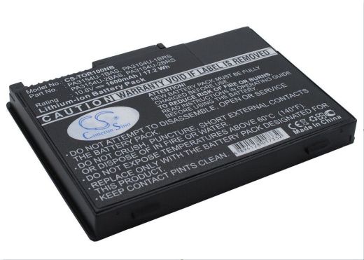 Аккумулятор CameronSino CS-TOR100NB для ноутбука Toshiba Portege 2000, Portege 2010, 10.8В, 1600 мАч, Li-ion, черный