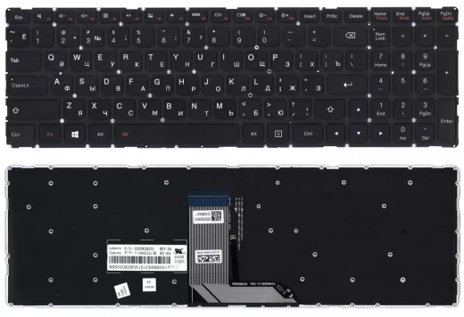 Клавиатура для ноутбука Lenovo Yoga 500-15 (черный)