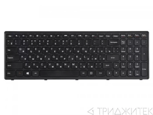 Клавиатура для ноутбука Lenovo IdeaPad Flex 15, G500S, G505, G505A, G505G, G505S, S500, S510, S510p, Z510, черная с рамкой, горизонтальный Enter