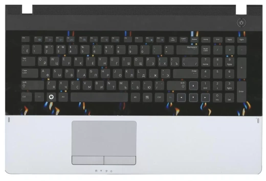 Клавиатура для ноутбука Samsung NP305E7A, NP305E7A-S01 RU, top panel gray