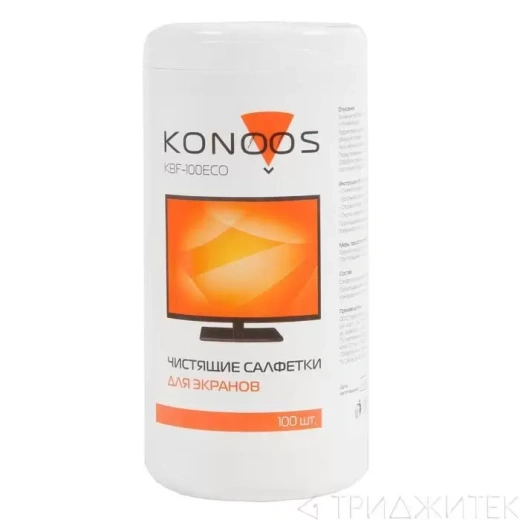Салфетки для ЖК-экранов в банке Konoos KBF-100ECO