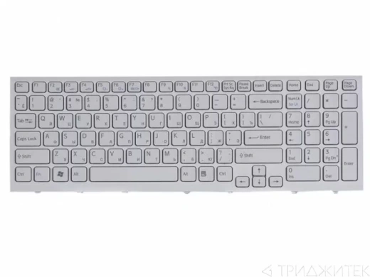 Клавиатура для ноутбука Sony Vaio VPC-EB, VPCEB1E1R, VPCEB1E9R, VPCEB1Z1R, VPCEB1M1R, VPCEB1S1R, VPCEB2E1R, VPCEB2E9R, VPCEB2M1R, VPCEB2S1R, VPCEB2Z1R, VPCEB3E1R, VPCEB3M1R, VPCEB3D4R, VPCEB3E4R, горизонтальный Enter