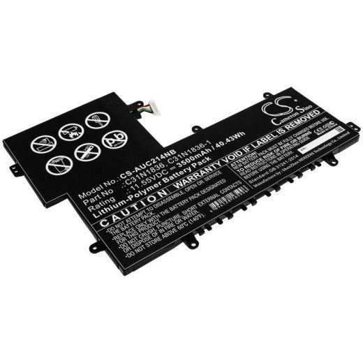 Аккумулятор CameronSino CS-AUC214NB для ноутбука Asus C204MA-1A, C204MA-BU0005, 11.55В, 3500 мАч, 40.43 Вт, Li-Polymer, черный