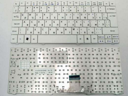 Клавиатура ACER Aspire 1830, ONE 721, 722  WHITE, RU