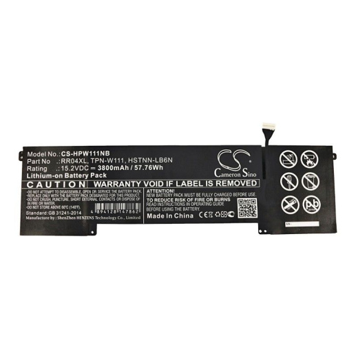 Аккумулятор CameronSino CS-HPW111NB для ноутбука HP Omen 15, Omen 15-5000, 15.2В, 3800 мАч, 57.76 Вт, Li-ion, черный