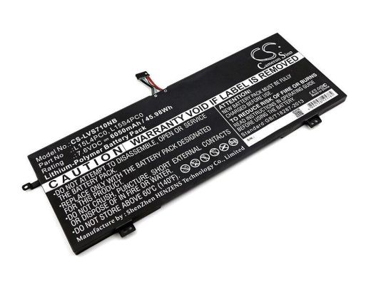 Аккумулятор CameronSino CS-LVS710NB для ноутбука Lenovo 710S-13(i3-6006U/4GB/128GB), 7.6В, 6050 мАч, 45.98 Вт, Li-Polymer, черный