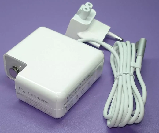Блок питания (сетевой адаптер) для ноутбуков MacBook 16, 5V 3.65A 60W MagSafe L-shape