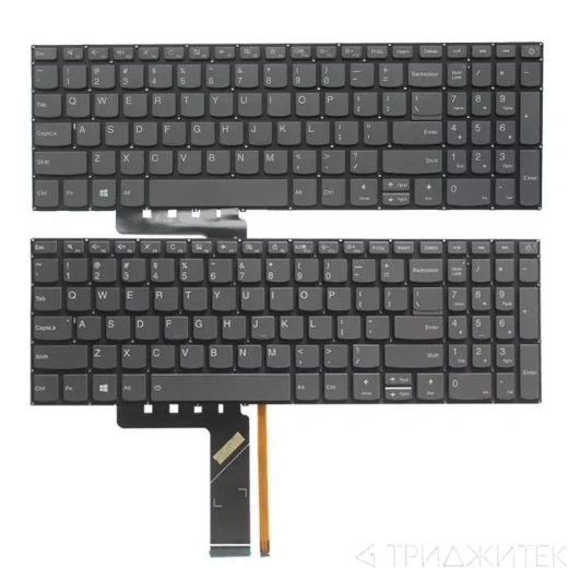 Клавиатура для ноутбука Lenovo IdeaPad 320-15ABR, 320-15IAP, 320-15AST, 320-15IKB, 320-15ISK, 5000-15, 520-15ikb черная, без рамки, с подсветкой
