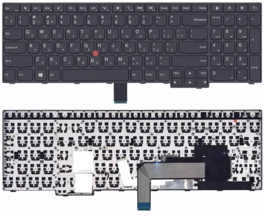 Клавиатура для ноутбука IBM Lenovo Thinkpad E550, E550C, E555, E560, E565 черная с подсветкой
