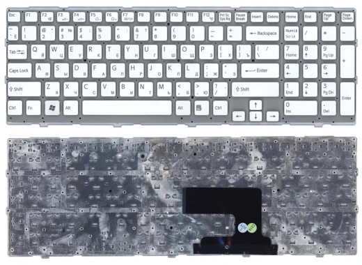 Клавиатура для ноутбука Sony Vaio VPC-EE VPCEE белая без рамки