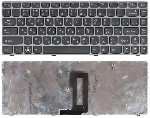 Клавиатура для ноутбука Lenovo Z450, Z460, Z460A, Z460G with gray frame
