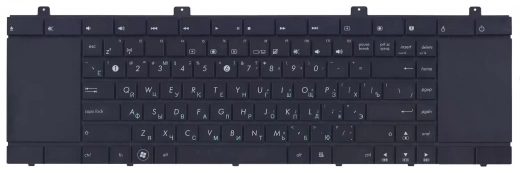 Клавиатура для ноутбука Asus NX90J, NX90JQ черная ver.2
