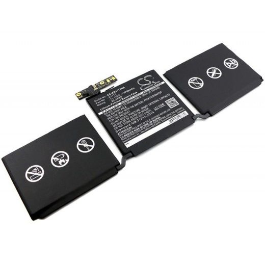 Аккумулятор CameronSino CS-AM1713NB для ноутбука Apple A1708, MacBook Pro 13, 11.1В, 4700 мАч, 52.17 Вт, Li-Polymer, черный