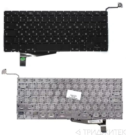 Клавиатура для ноутбука Apple MacBook A1286 с SD чёрная, большой Enter