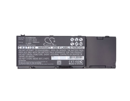 Аккумулятор CameronSino CS-DEM640NB для ноутбука Dell Inspiron 1501, 11.1В, 6600 мАч, 73.26 Вт, Li-ion, черный