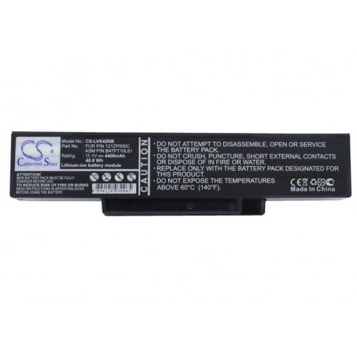 Аккумулятор CameronSino CS-LVK42NB для ноутбука Lenovo E41, E42, E42G, E42L, K42, 11.1В, 4400 мАч, Li-ion, черный