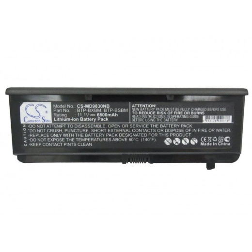 Аккумулятор CameronSino CS-MD9830NB для ноутбука Medion MD96290, 11.1В, 6600 мАч, Li-ion, черный