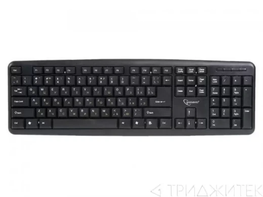 Клавиатура Gembird KB-8320U-BL, черная USB, 104 клавиши