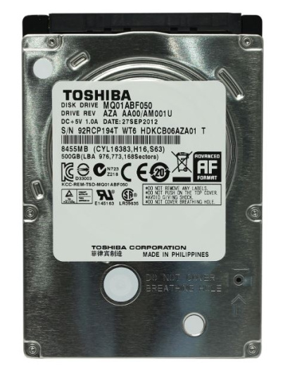 HDD SATA TOS500GbHIBA MQ01ABF050